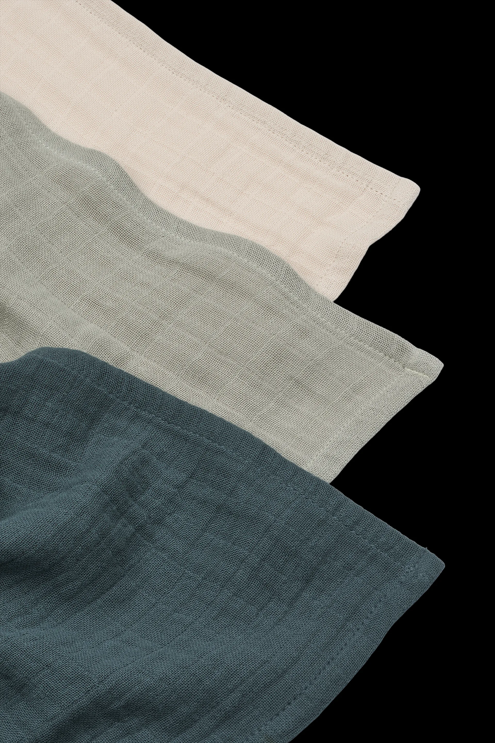 Lewis muslin filt 3 delar 65x65 cm, Dove blue mix Liewood