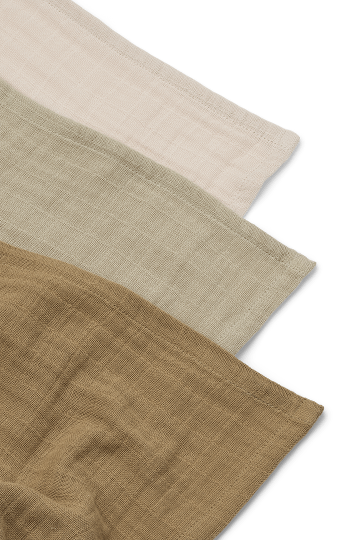 Lewis muslin filt 3 delar 65x65 cm, Sandy mix Liewood