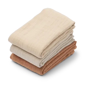 Lewis muslin filt 3 delar 65x65 cm - Tuscany rose mix - Liewood