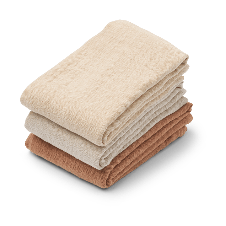 Lewis muslin filt 3 delar 65x65 cm - Tuscany rose mix - Liewood