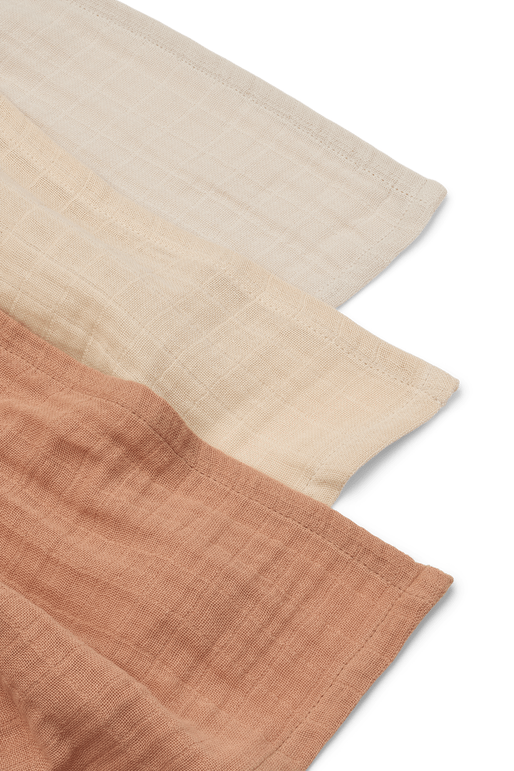 Lewis muslin filt 3 delar 65x65 cm, Tuscany rose mix Liewood