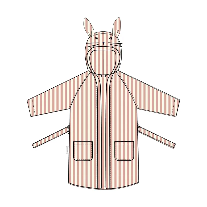 Lily badrock coral blush creme de la creme stripe - 3-4 år - Liewood