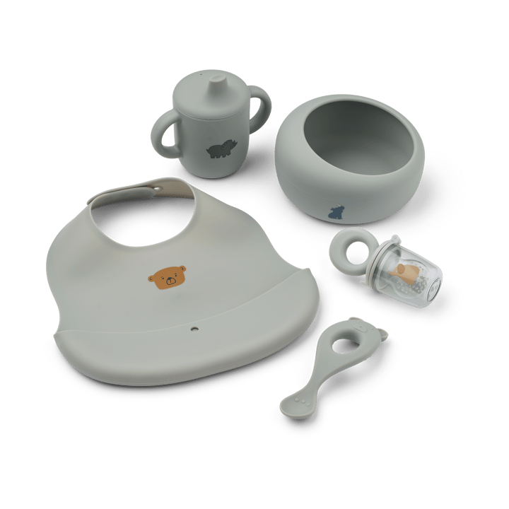 Mileah baby mealtime servisset - Dove blue - Liewood
