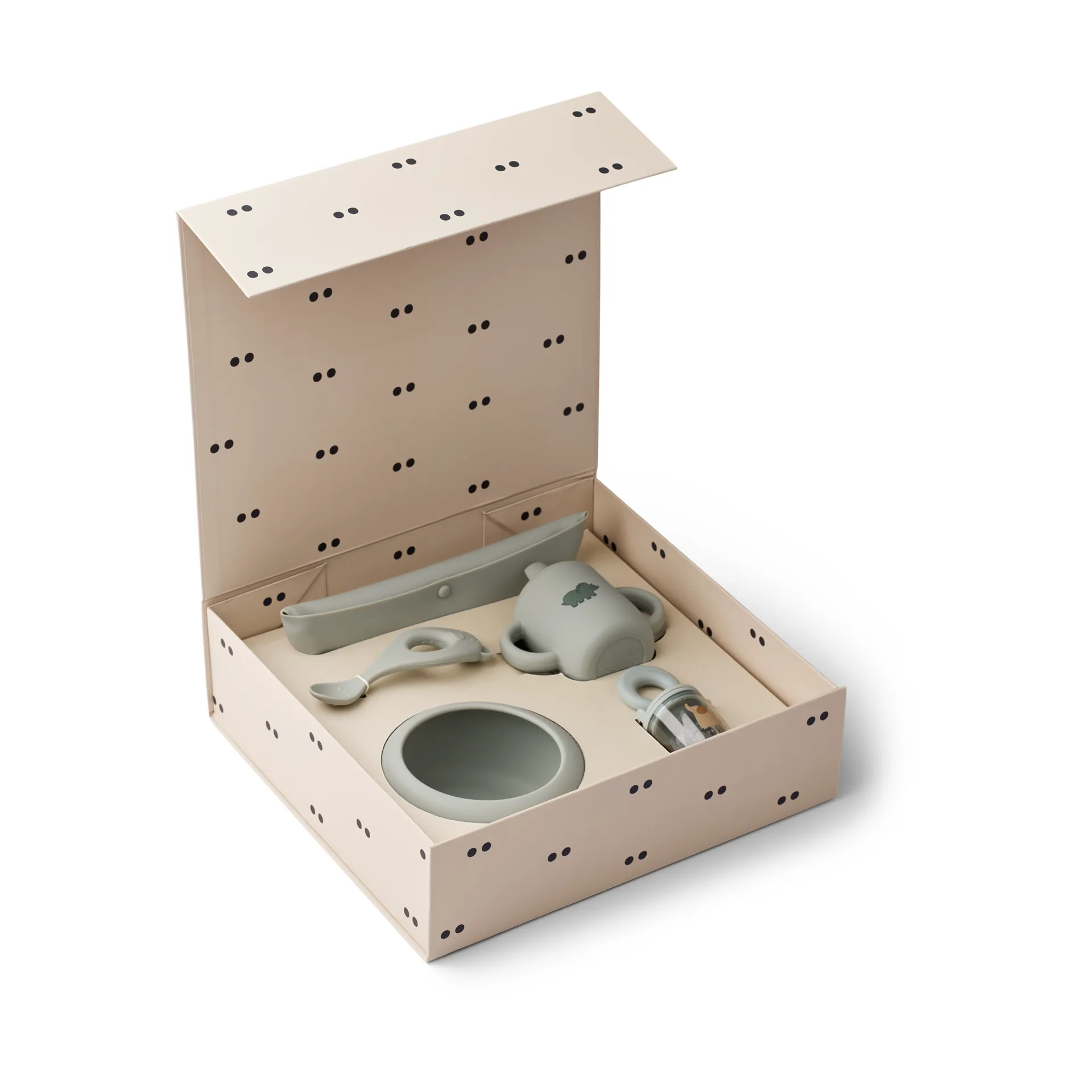 Mileah baby mealtime servisset, Dove blue Liewood