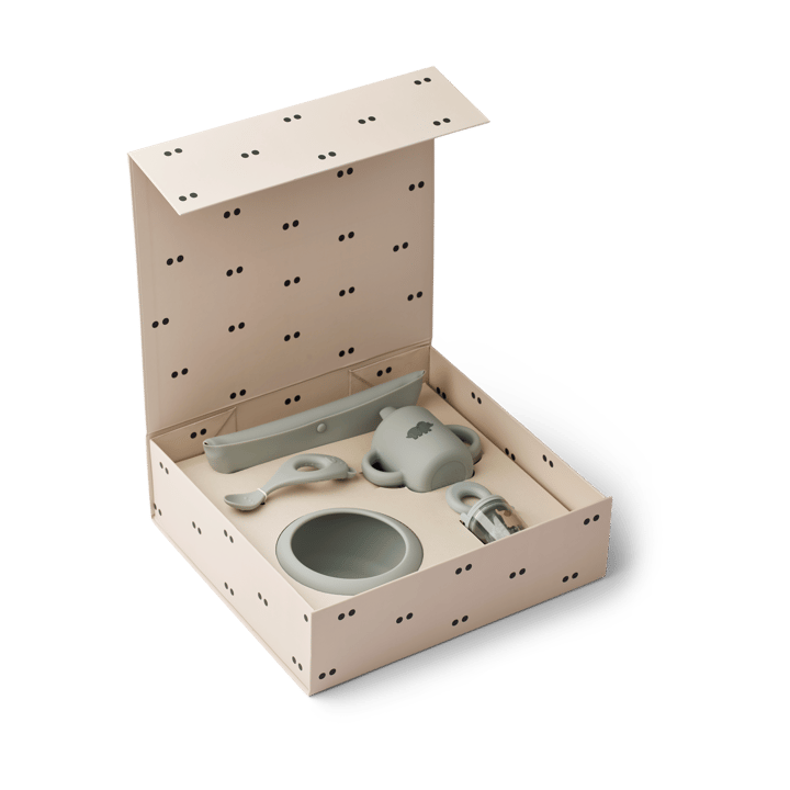 Mileah baby mealtime servisset, Dove blue Liewood