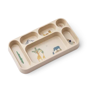 Mosu tallrik med 6 fack 17x30 cm - All together-Sandy  - Liewood