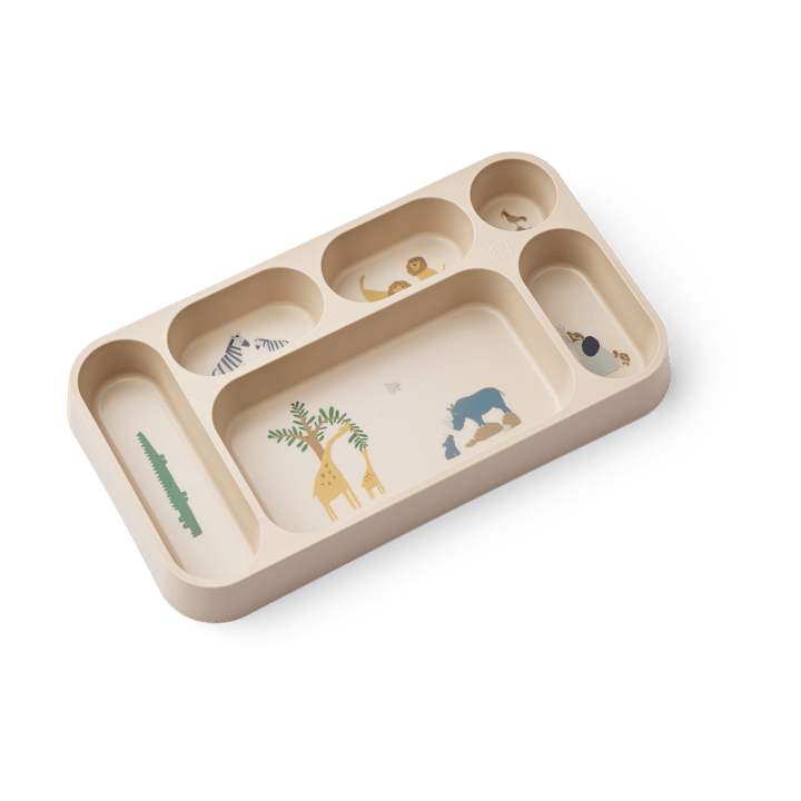 Mosu tallrik med 6 fack 17x30 cm - All together-Sandy  - Liewood