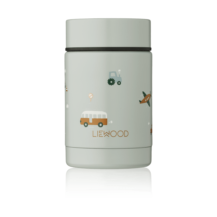 Nadja mattermos 0,25 L - Vehicles-dove blue mix - Liewood