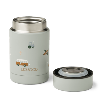 Nadja mattermos 0,25 L - Vehicles-dove blue mix - Liewood