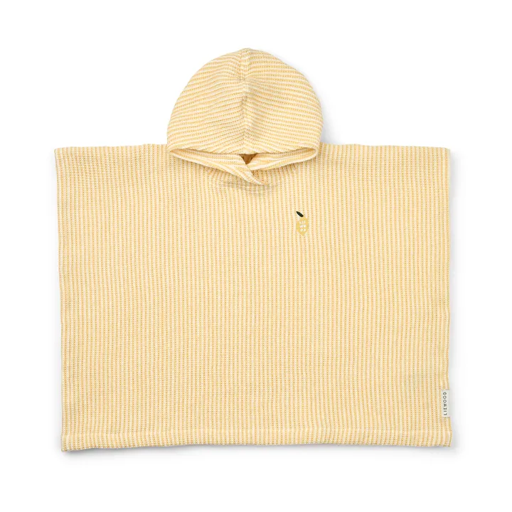 Paco badponcho lemon yellow creme de la creme stripe - 5-6 år - Liewood