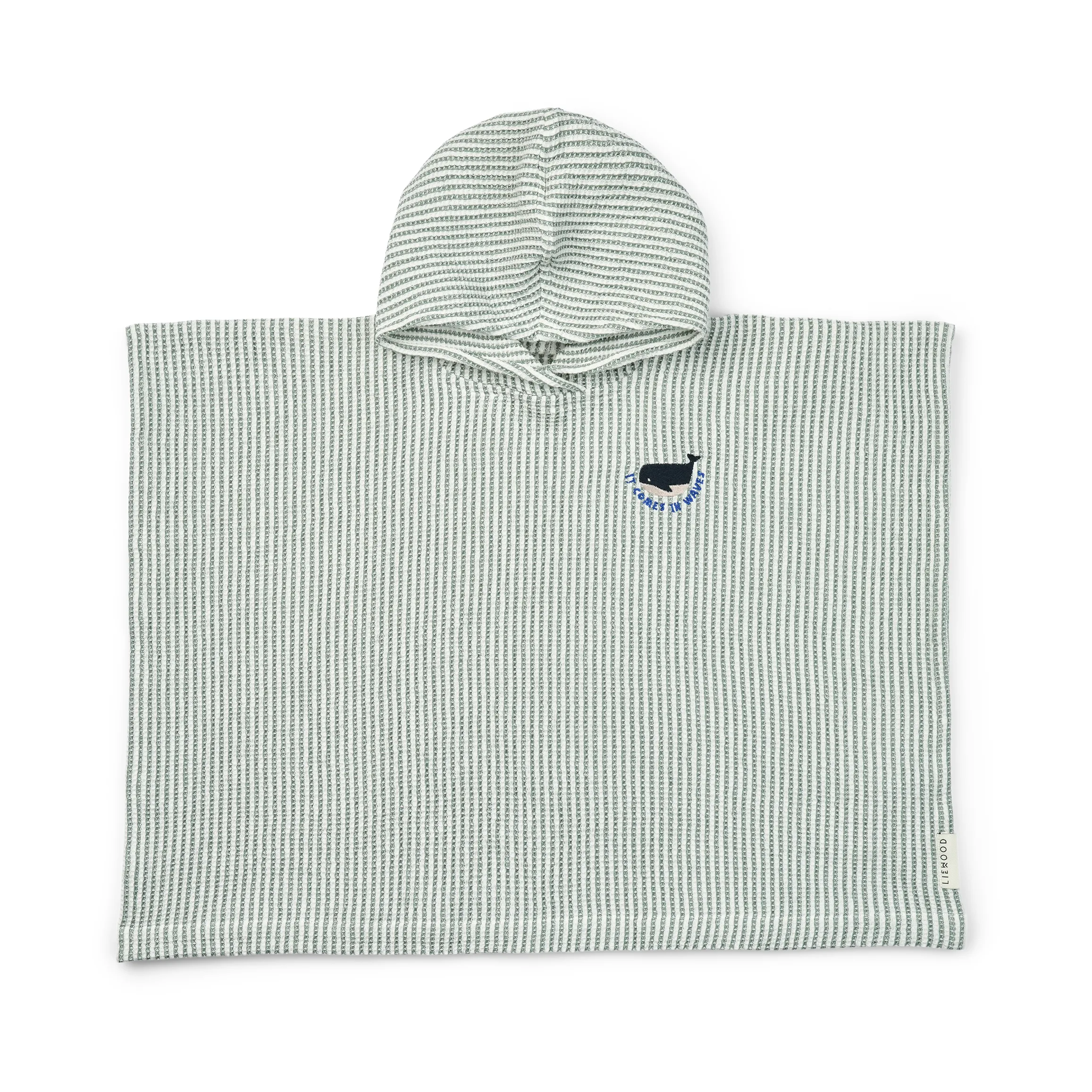 Paco badponcho peppermint creme de la creme stripe, 5-6 år