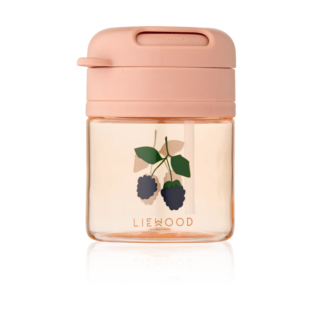 Pavia mugg med sugrör 28 cl, Berry-Pale Tuscany Liewood