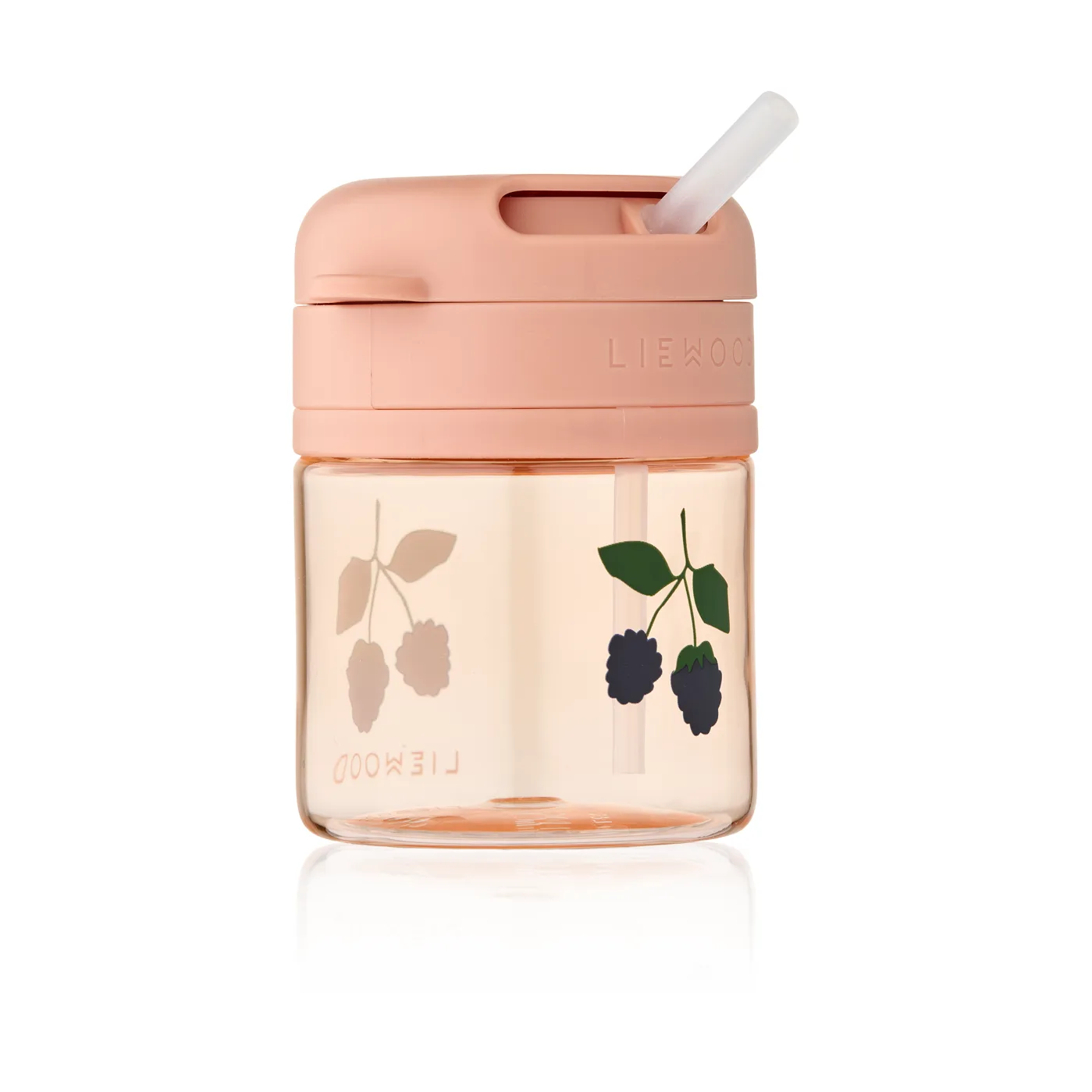 Pavia mugg med sugrör 28 cl, Berry-Pale Tuscany Liewood