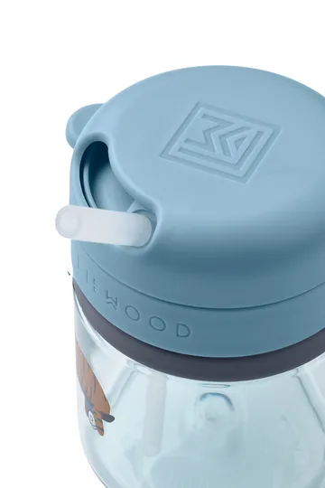 Pavia mugg med sugrör - Fun-beach blue, 28 cl - Liewood