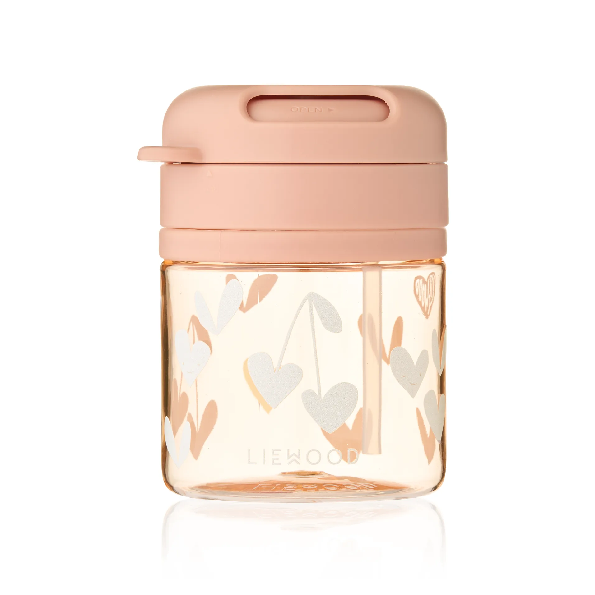 Pavia mugg med sugrör, Sweethearts-pale tuscany, 28 cl Liewood