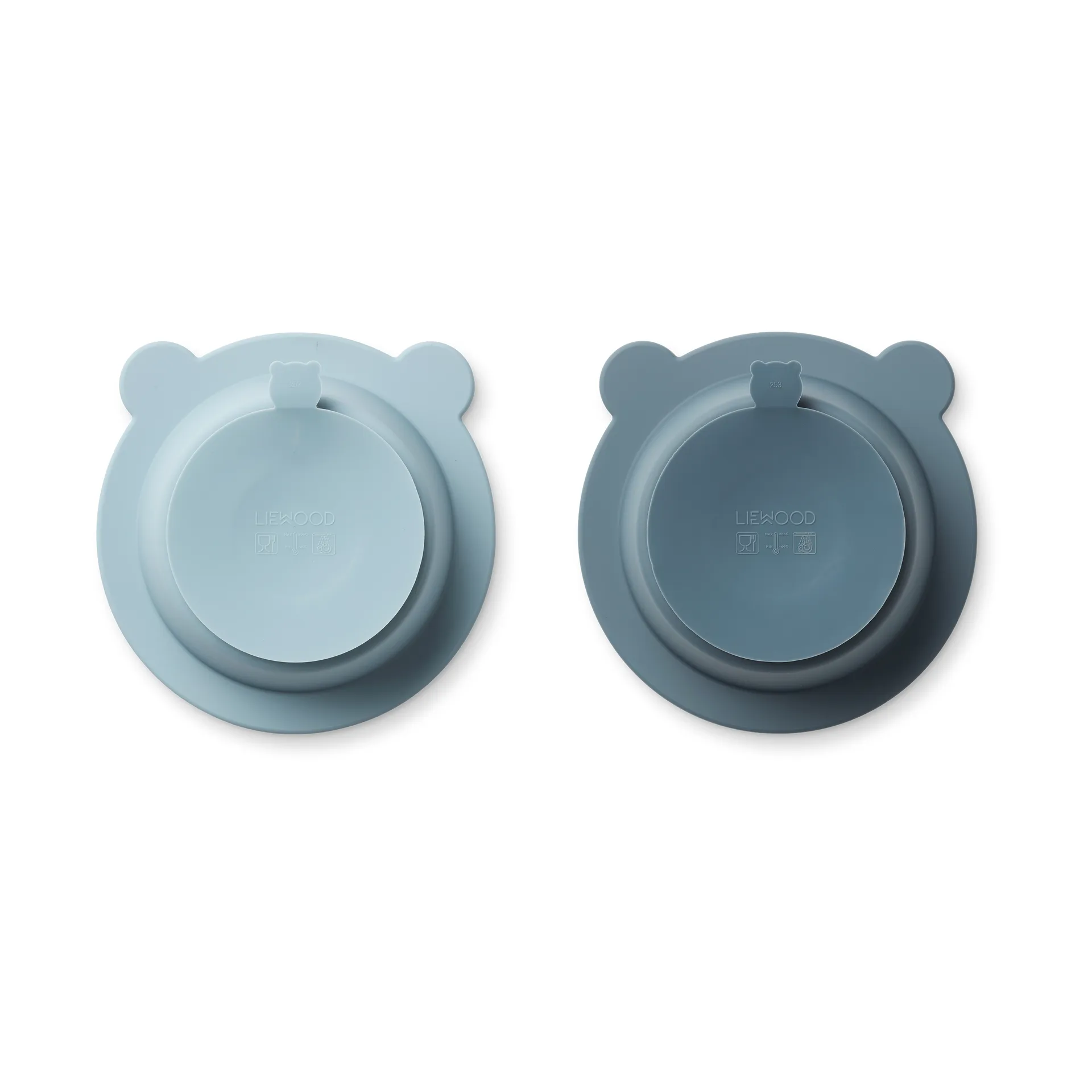 Peony skål med sugkopp Ø16 cm 2 delar, Sea blue-Whale blue Liewood