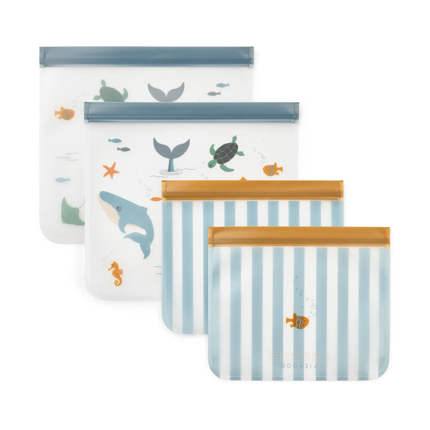 Rebus återanvändbar påse 4 delar, Sea creature-sandy Liewood