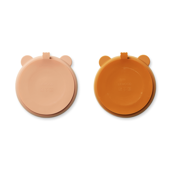 Stacy delad barntallrik 2-pack, Mustard-tuscany rose mix Liewood