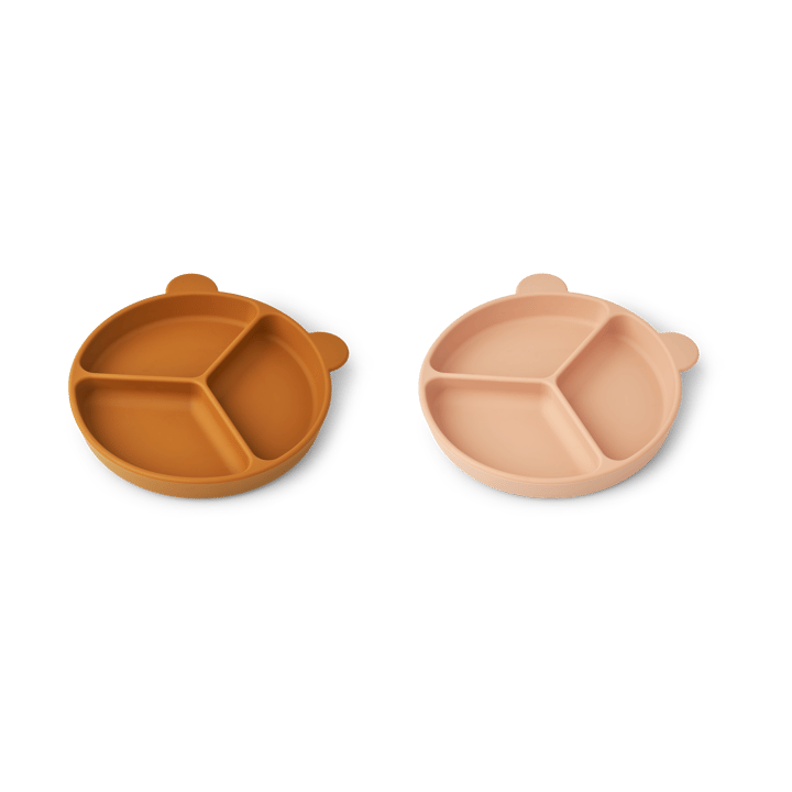 Stacy delad barntallrik 2-pack, Mustard-tuscany rose mix Liewood
