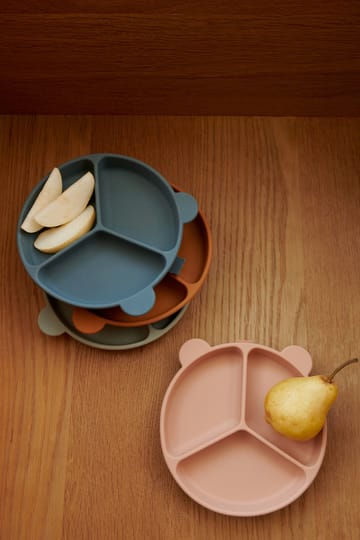 Stacy delad barntallrik 2-pack - Mustard-tuscany rose mix - Liewood