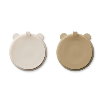 Stacy delad barntallrik 2-pack - Sandy-Oat - Liewood