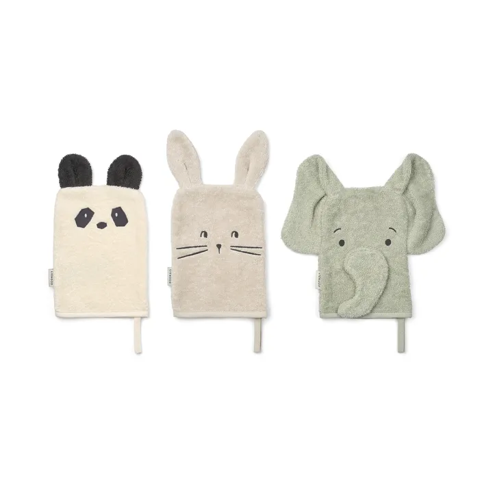 Sylvester tvättlapp 3 delar - Dove blue mix - Liewood