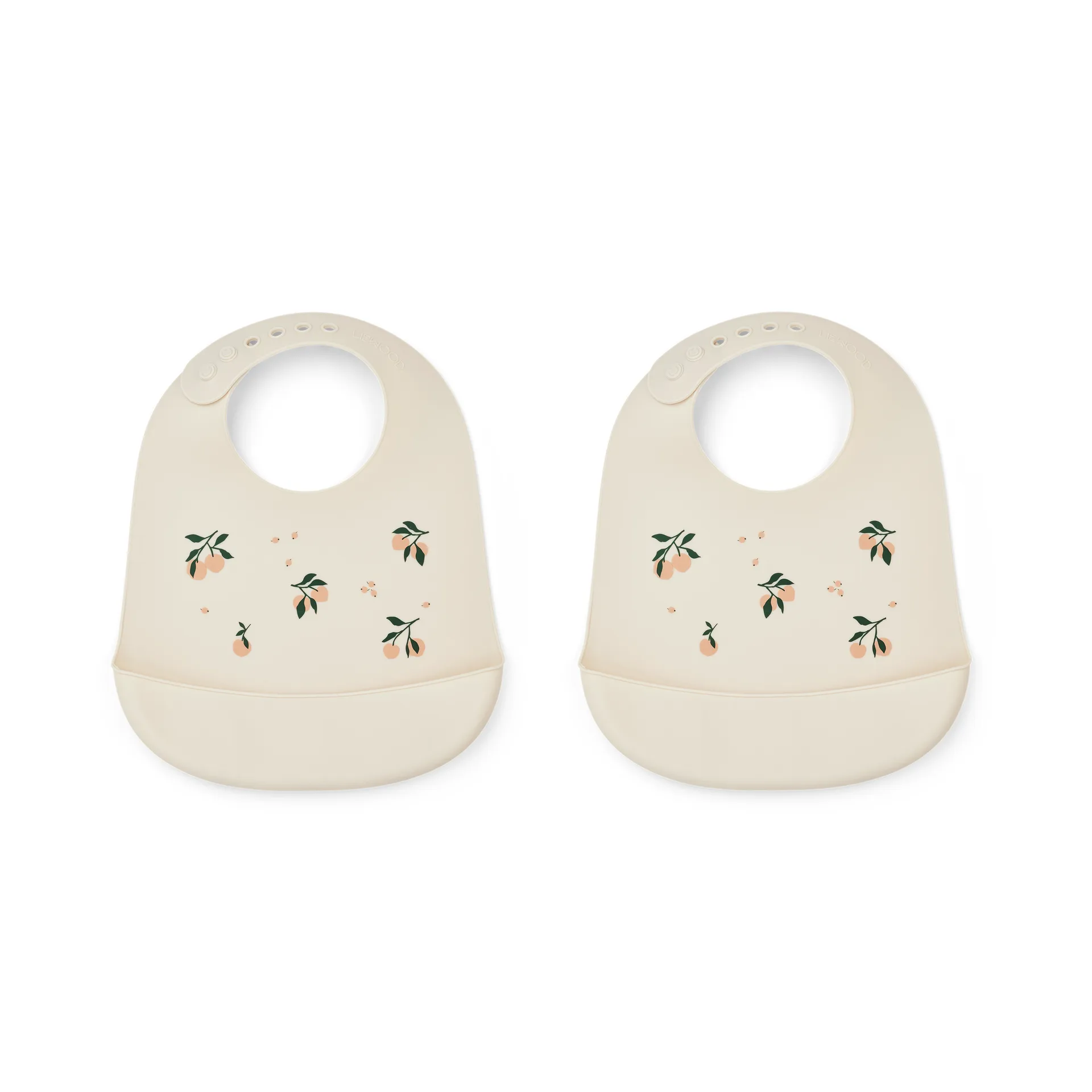 Tilda haklapp silikon 2-pack, Peach-Sea shell mix Liewood