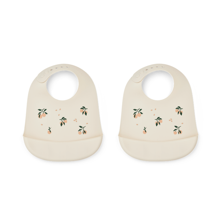 Tilda haklapp silikon 2-pack - Peach-Sea shell mix - Liewood