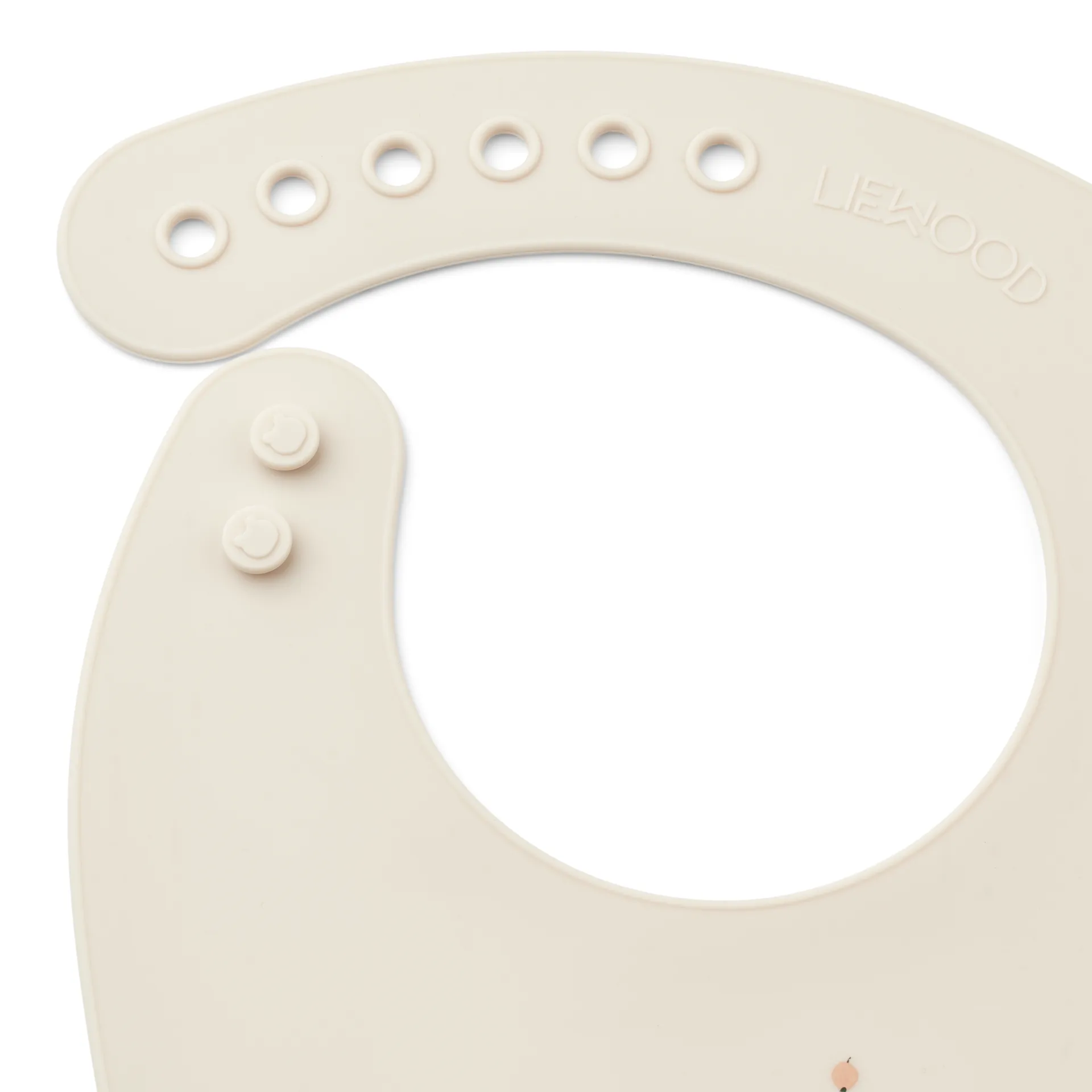 Tilda haklapp silikon 2-pack, Peach-Sea shell mix Liewood
