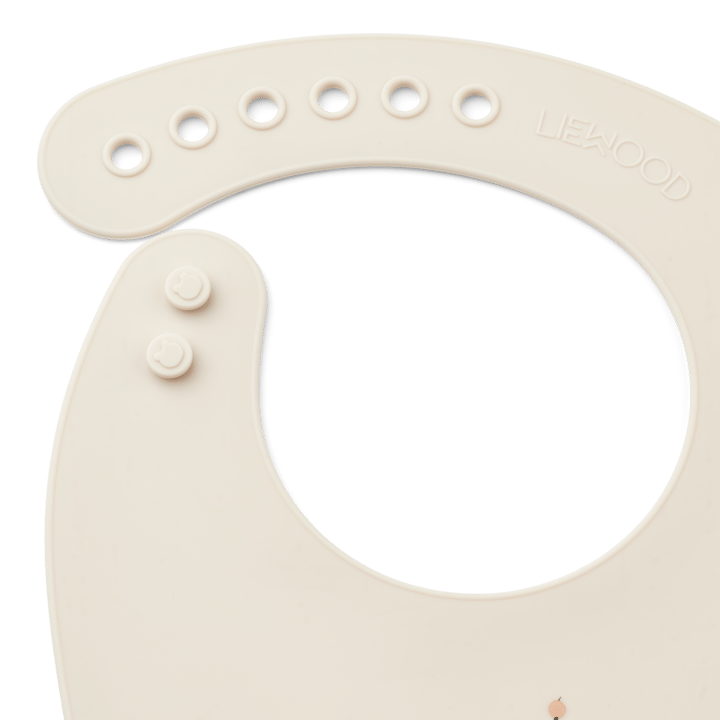 Tilda haklapp silikon 2-pack, Peach-Sea shell mix Liewood