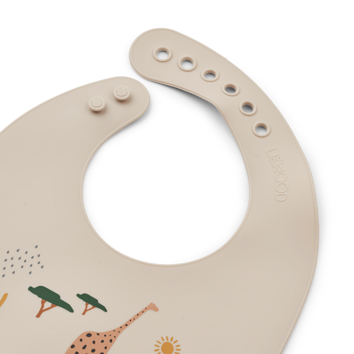 Tilda haklapp silikon 2-pack, Safari sandy mix Liewood