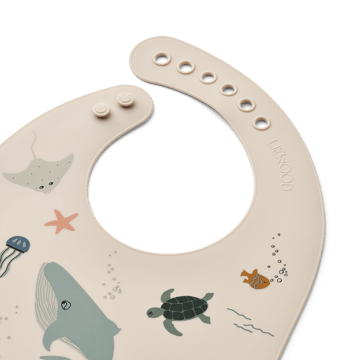 Tilda haklapp silikon 2-pack - Sea creature-Sandy - Liewood