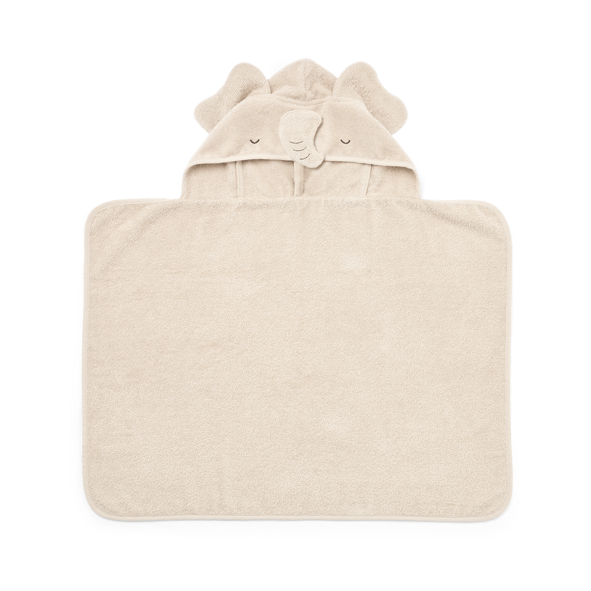 Liewood Vilas Elephant handduk med huva baby Sandy | Skandinavisk Design | Badlakan | Beige