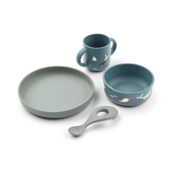 Vivi printed servisset 4 delar - Arctic Sea-Ocean view - Liewood