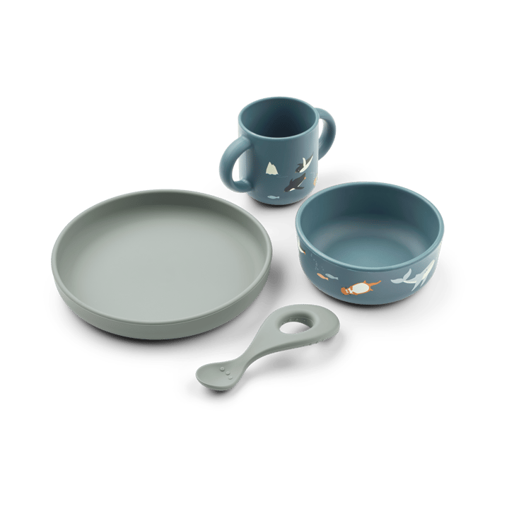 Vivi printed servisset 4 delar - Arctic Sea-Ocean view - Liewood