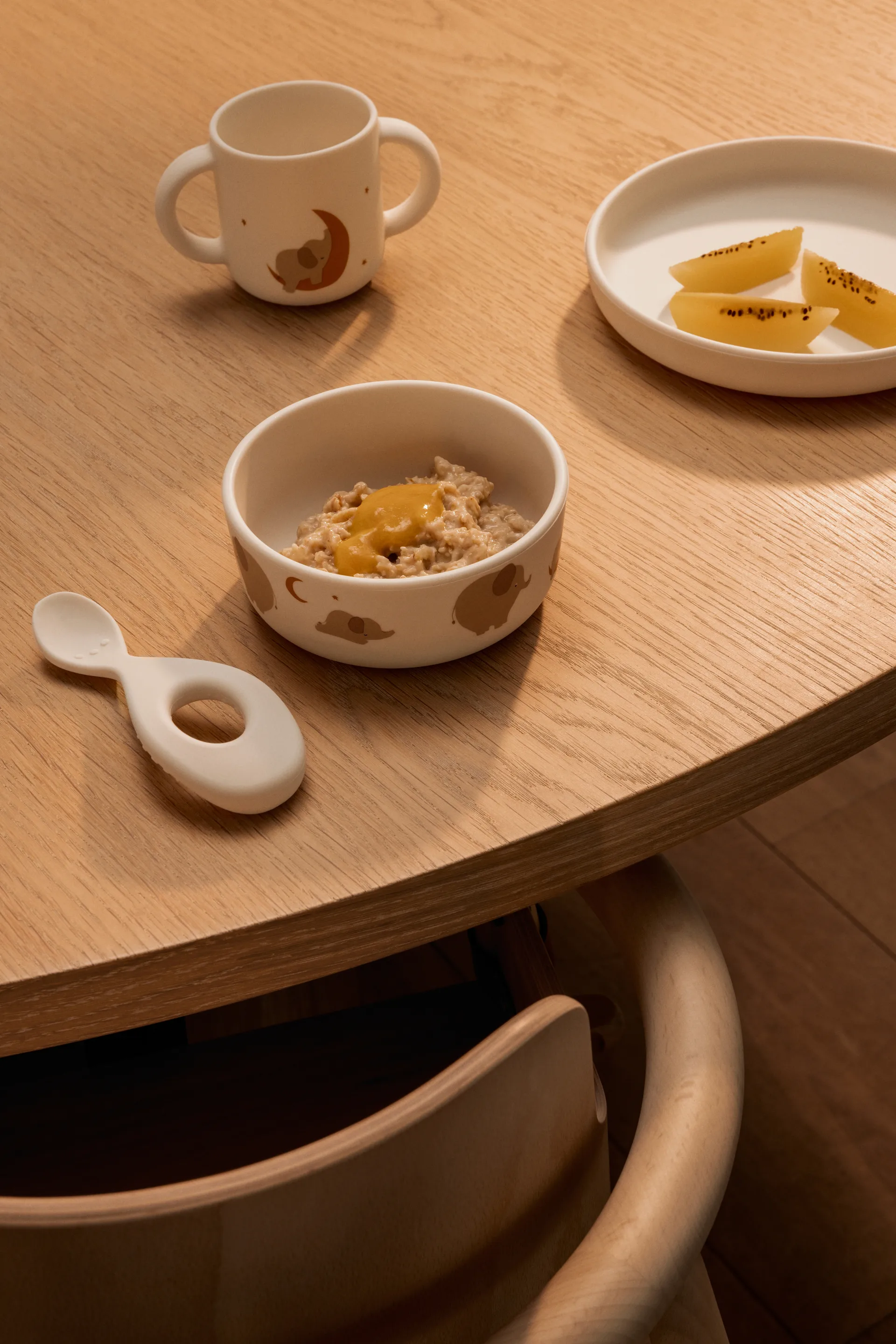 Vivi printed servisset 4 delar, Elephant-Creme de la creme Liewood