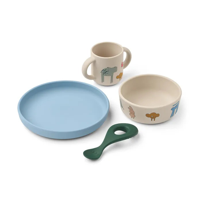 Vivi printed servisset 4 delar - Imagine/Sandy - Liewood