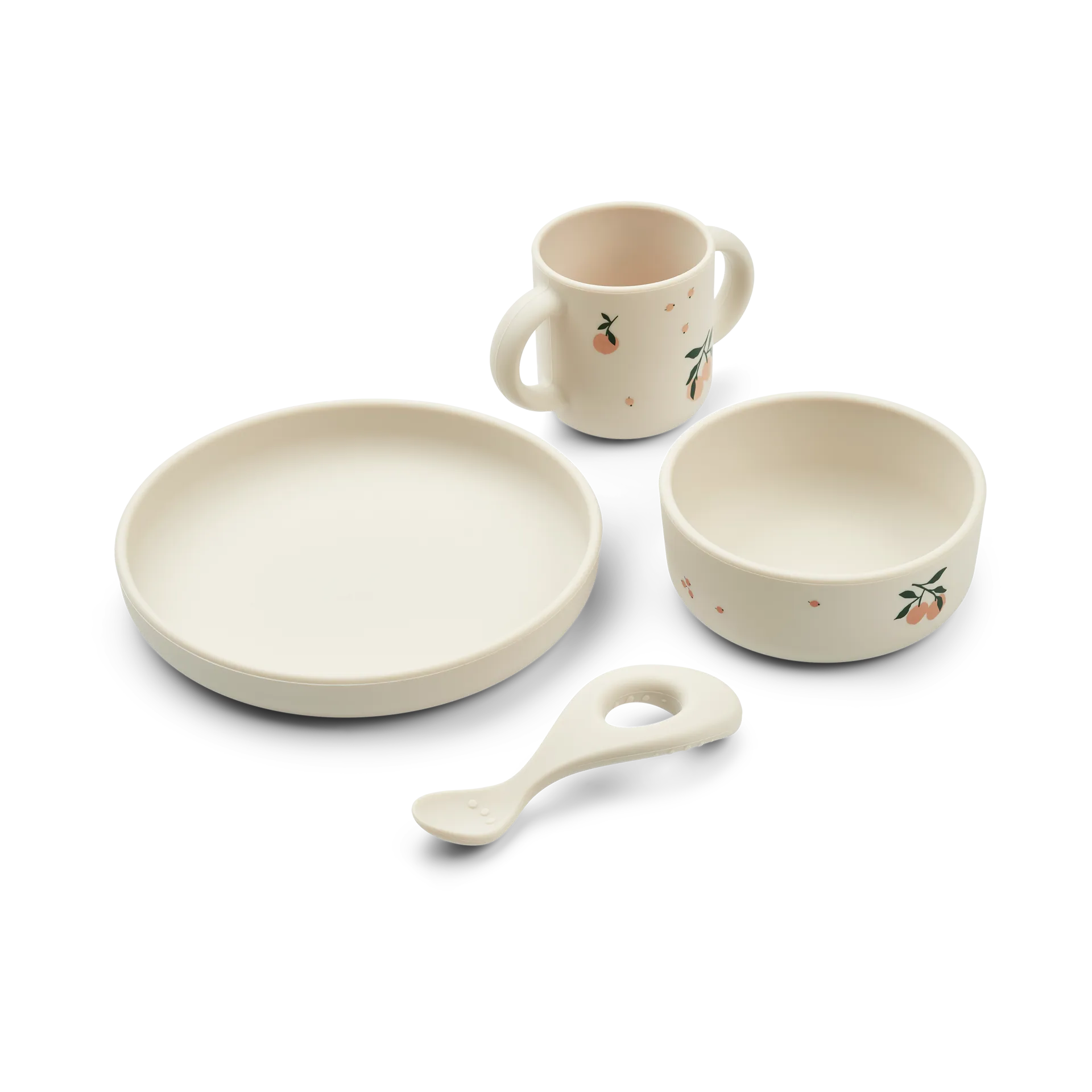 Vivi printed servisset 4 delar, Peach-Sea shell mix Liewood