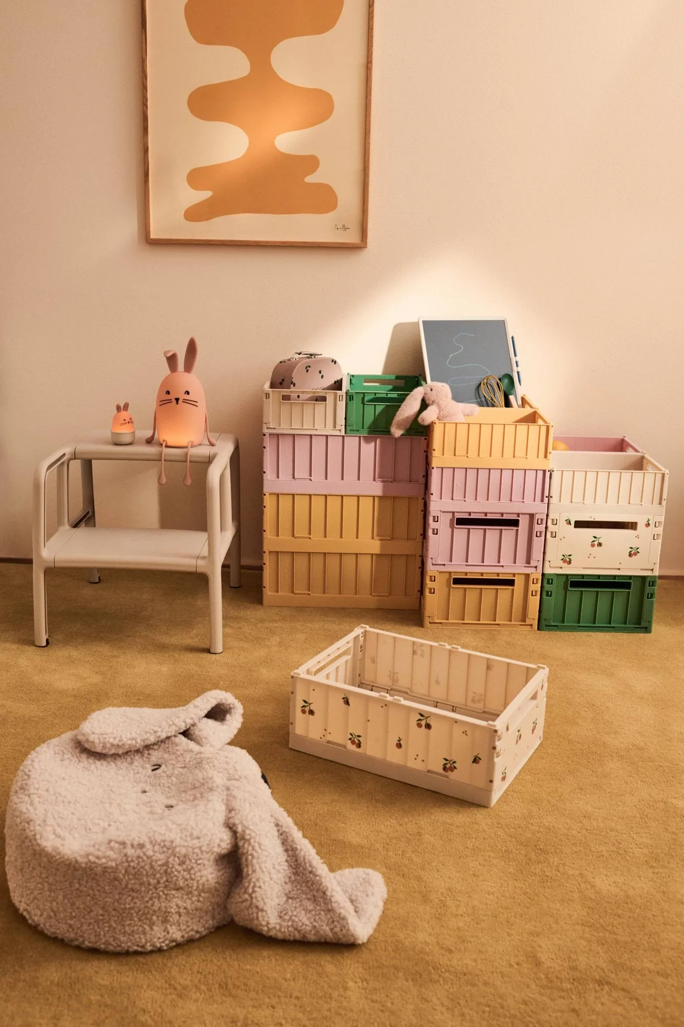 Weston förvaringbox, Peach-Sea shell, printed Liewood
