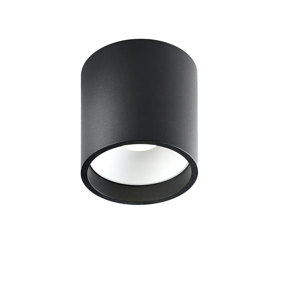 Solo Round spotlight, black/white, 3000 kelvin Light-Point