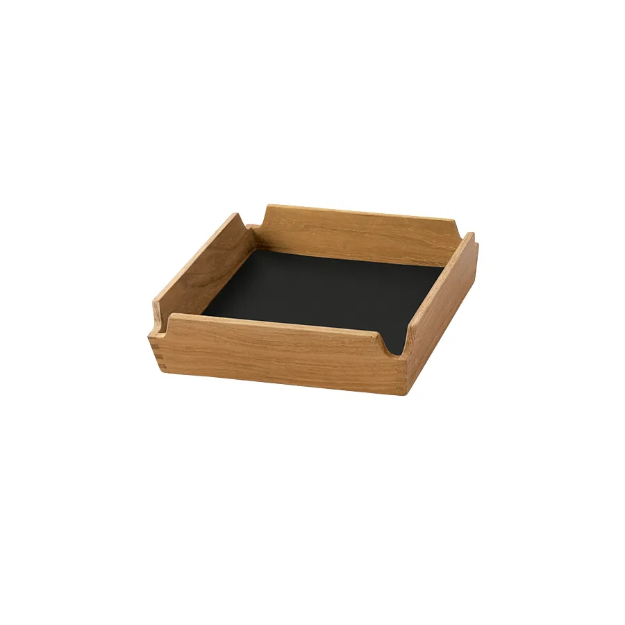 Airy Nupo bricka, Black ink-teak, mini LIND DNA