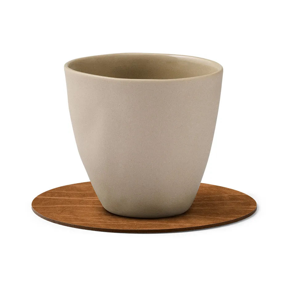 Buffalo glasunderlägg vändbar circle 1 st, svart-natur LIND DNA