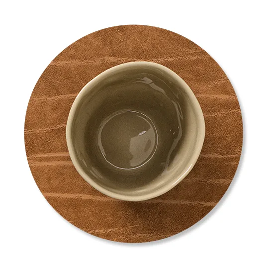 Buffalo glasunderlägg vändbar circle 1 st, svart-natur LIND DNA