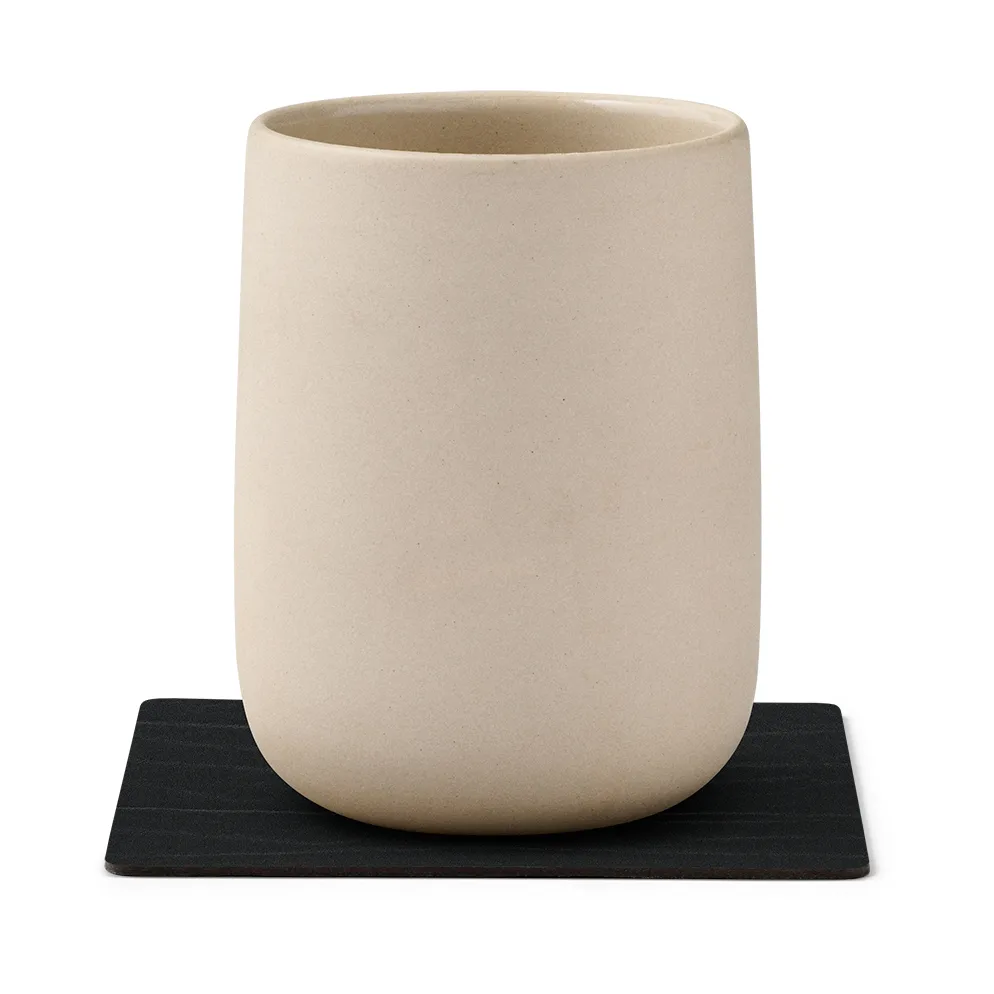 Buffalo glasunderlägg vändbar square 1 st, svart-natur LIND DNA