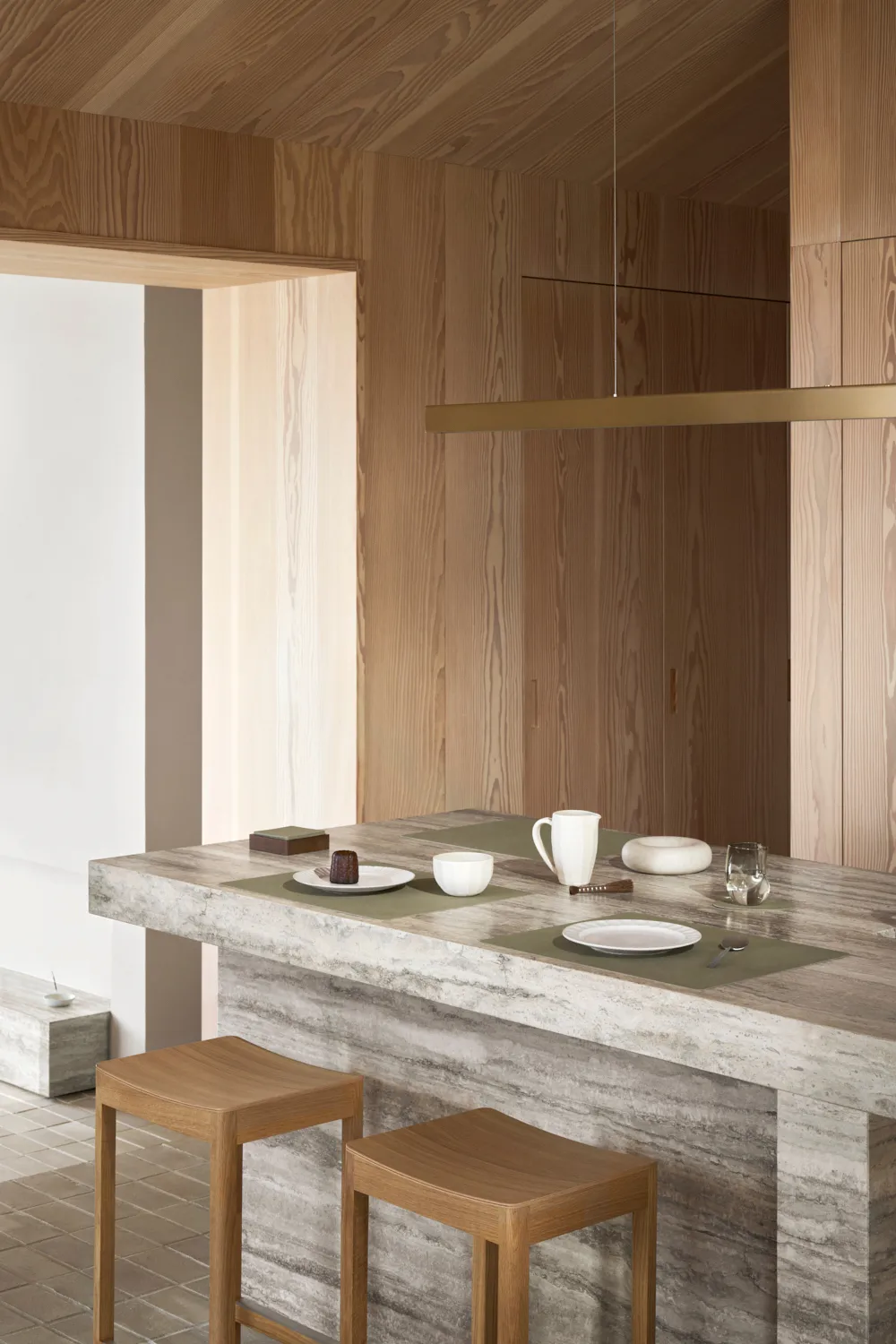 Corduroy bordstablet square L, Herbal Dust LIND DNA