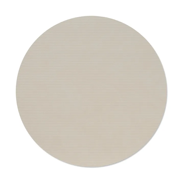 Corduroy bordstablett - Oyster white, circle, L - LIND DNA