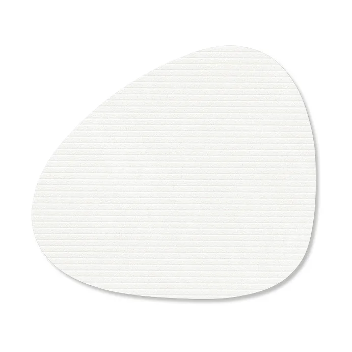 Corduroy glasunderlägg curve - Pure white - LIND DNA