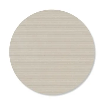 Corduroy glasunderlägg - Oyster white, circle - LIND DNA