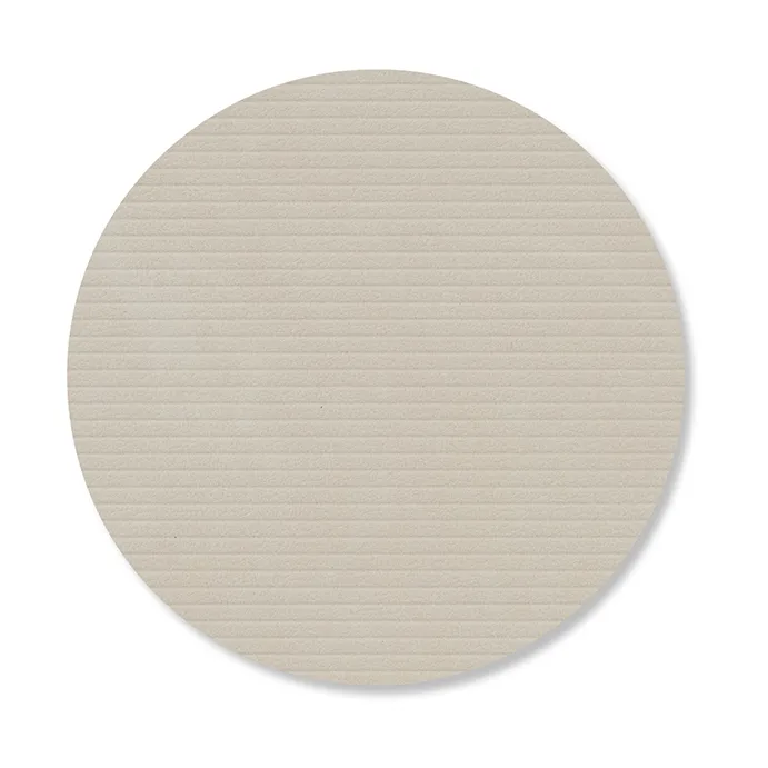 Corduroy glasunderlägg - Oyster white, circle - LIND DNA