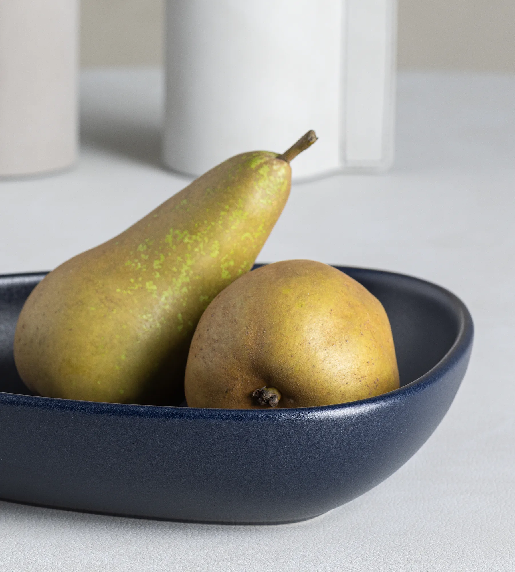 Curve Stoneware djup tallrik 19x22 cm, Navy blue LIND DNA